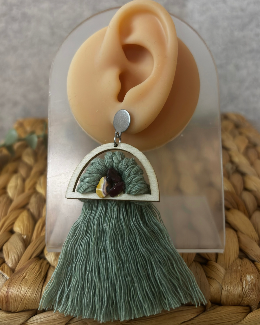 🌿 Crystal Root — Verde & Mokaita Jasper