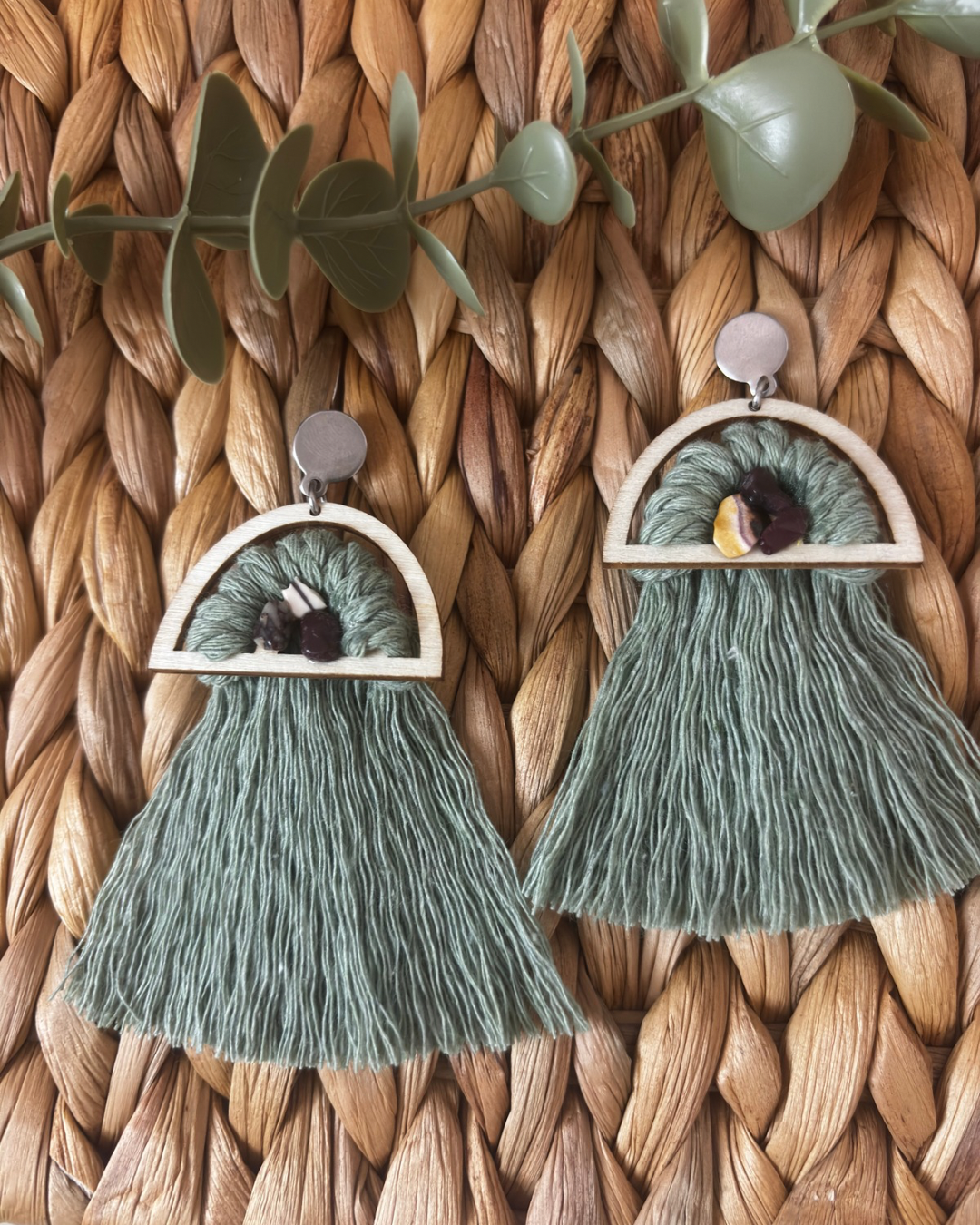 🌿 Crystal Root — Verde & Mokaita Jasper