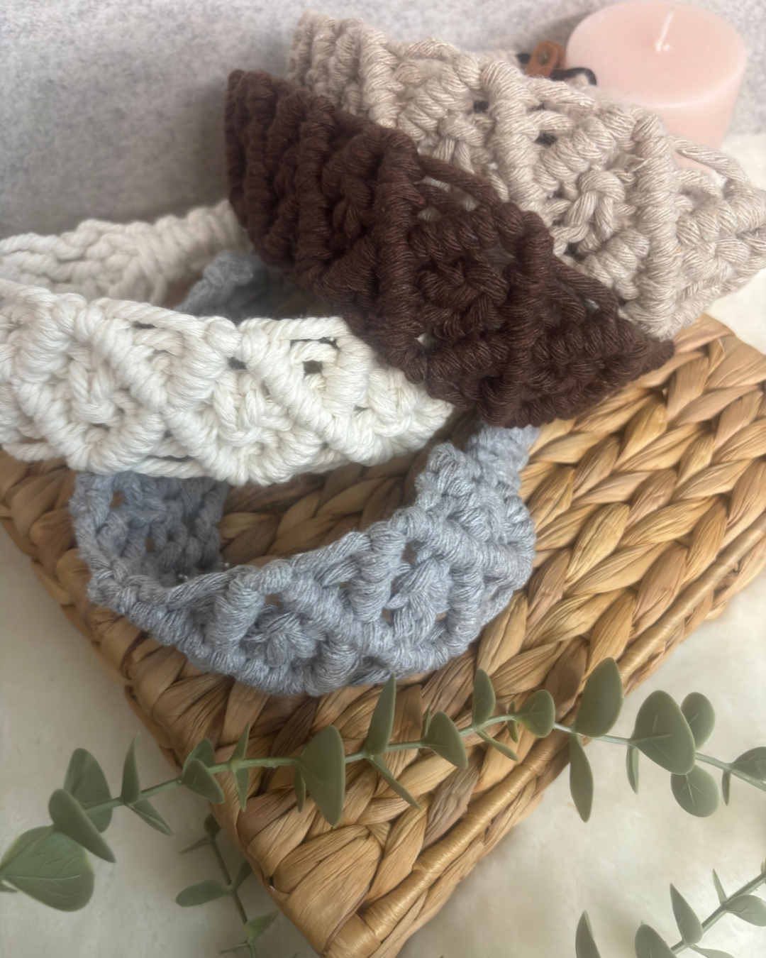 Cintillos en macramé