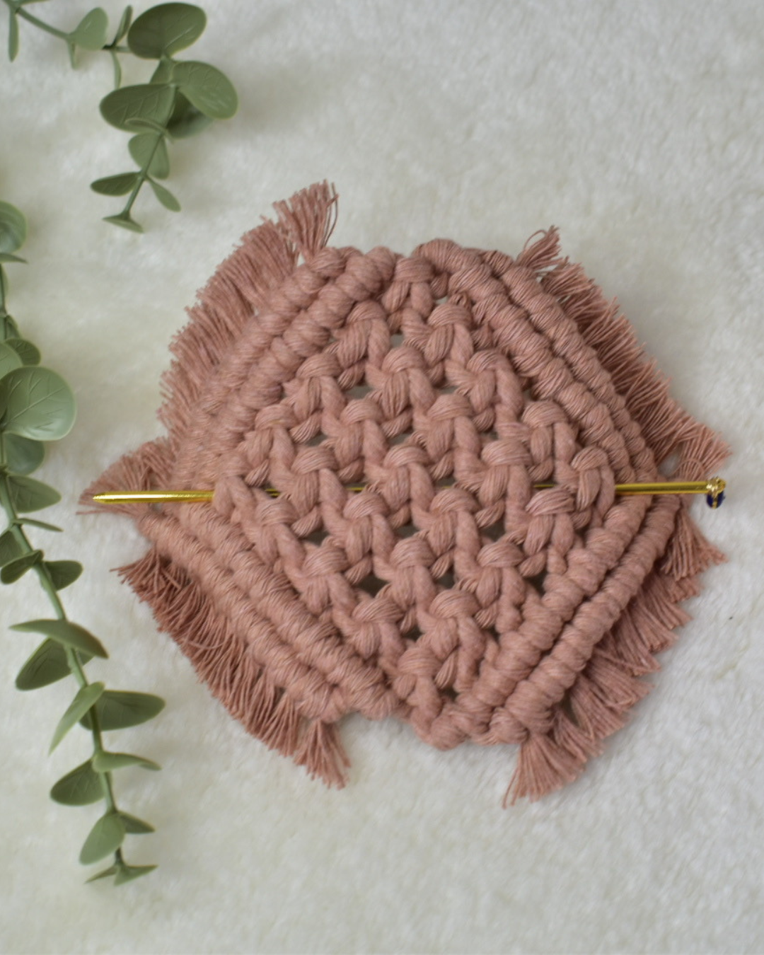 Hebillas boho para cabello Vintage en Macramé