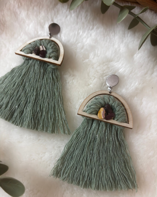 🌿 Crystal Root — Verde & Mokaita Jasper