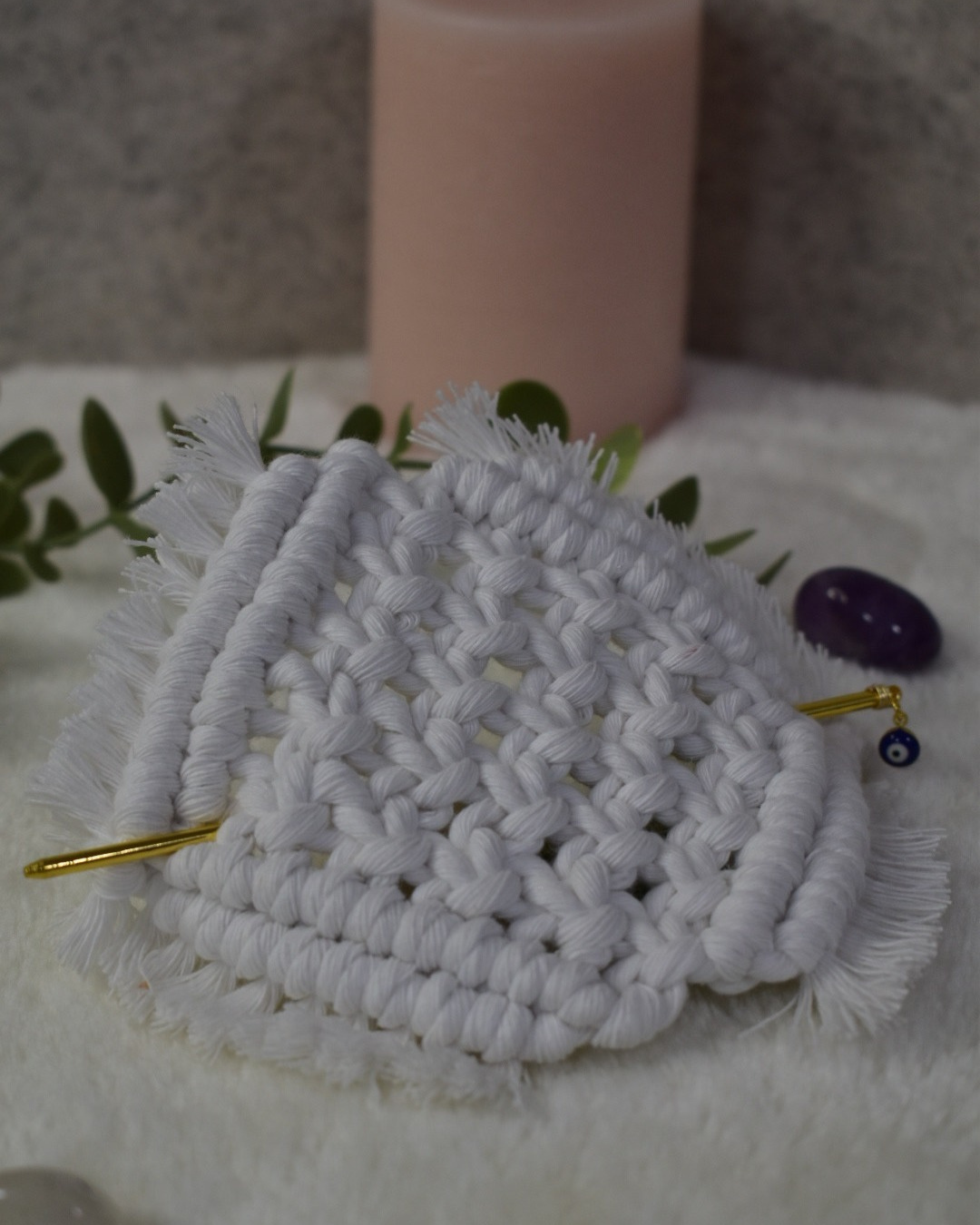 Hebillas boho para cabello Vintage en Macramé