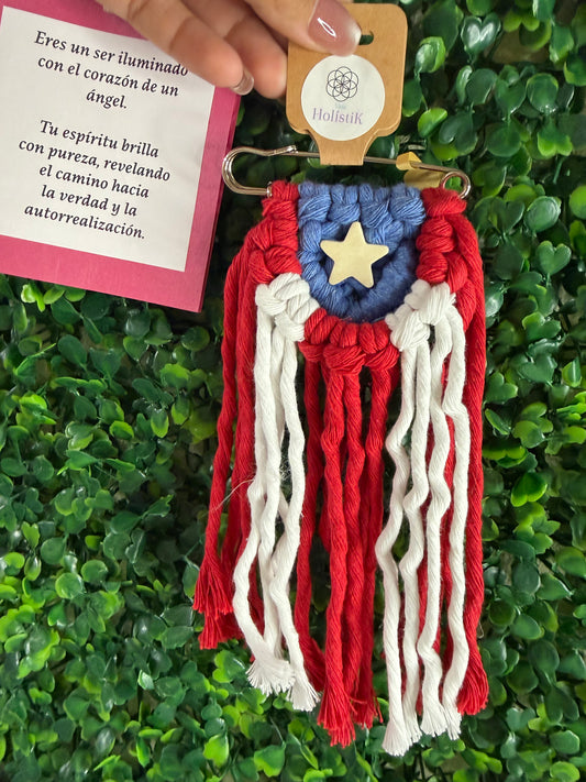 Broche Boricua en Macramé 🇵🇷