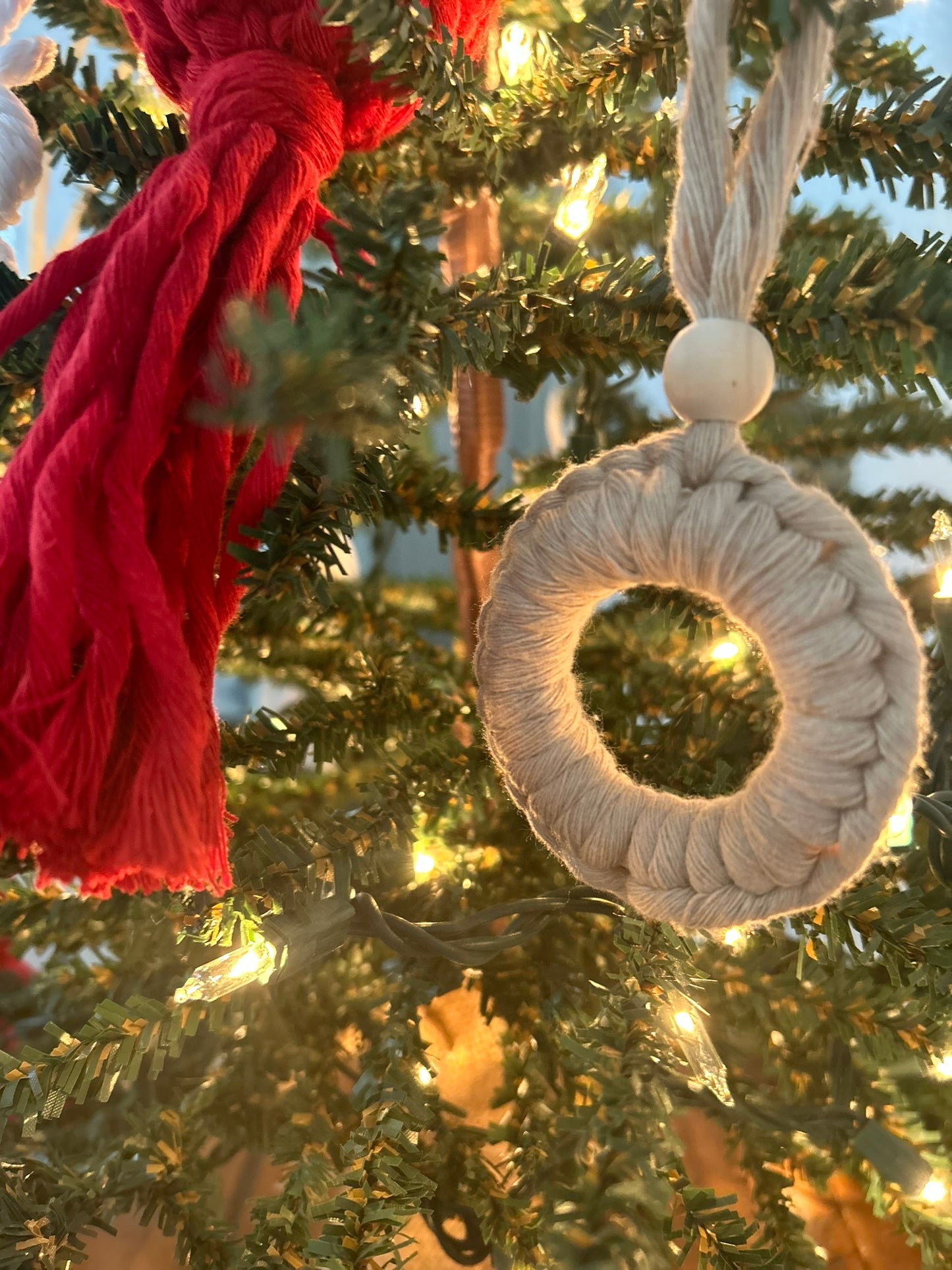 Aros Navideños en Macramé (set 2)