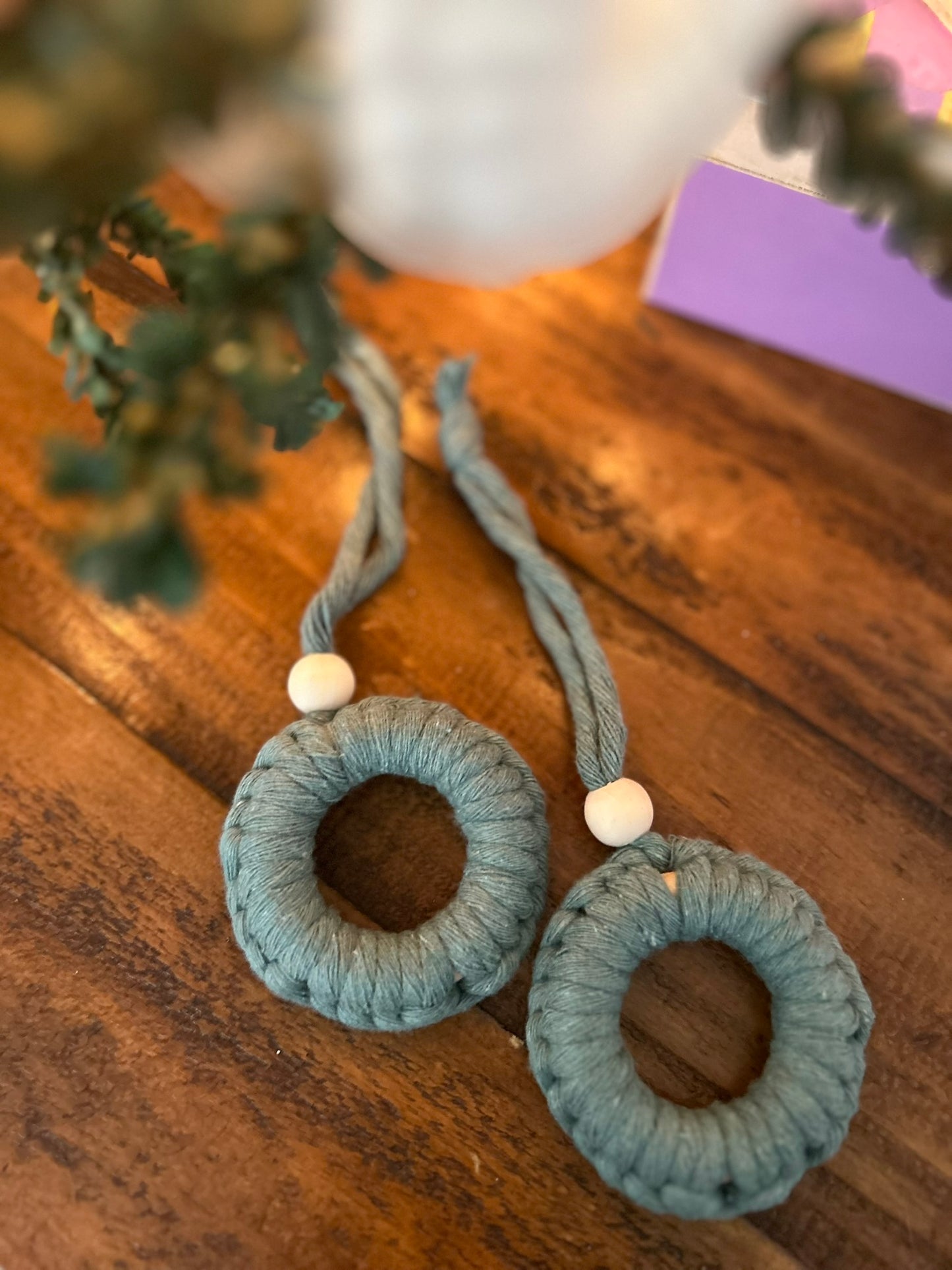 Aros Navideños en Macramé (set 2)