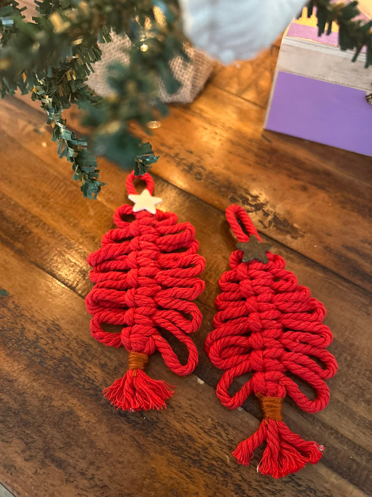 🎄✨ Arbolitos Navideños en Macramé (Set 2)