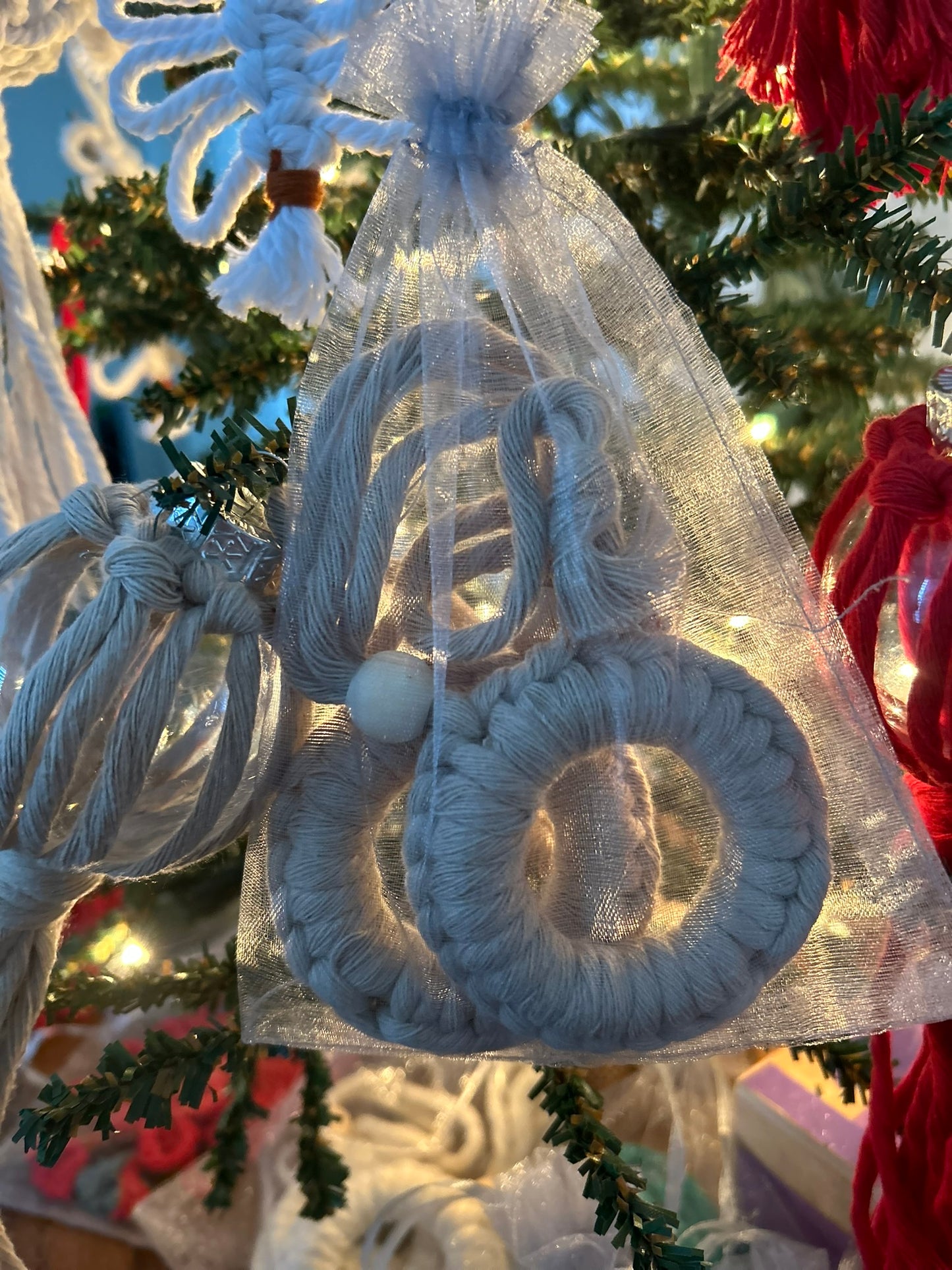 Aros Navideños en Macramé (set 2)