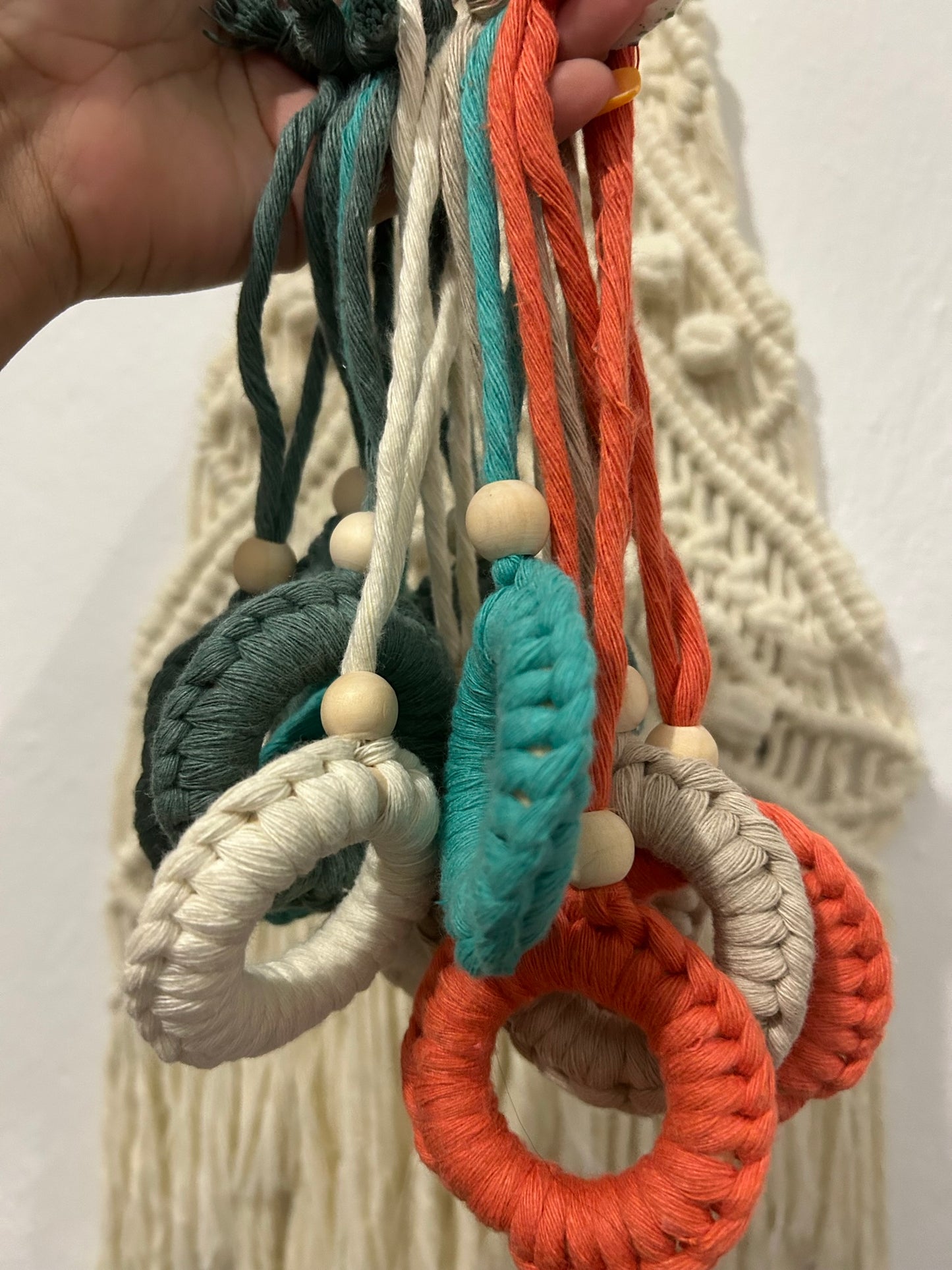 Aros Navideños en Macramé (set 2)