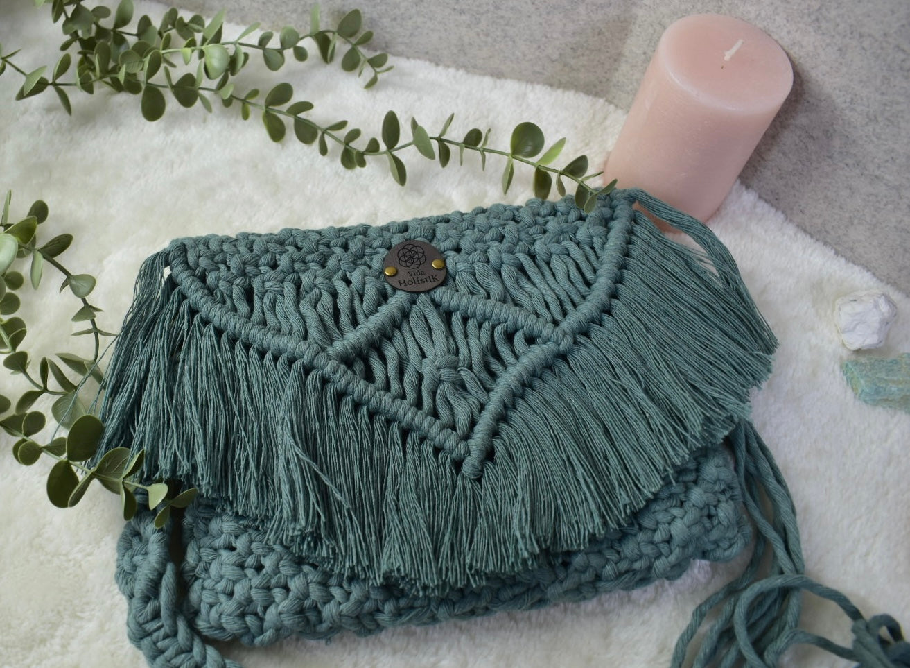 Cartera en Macrame "Esmeralda"