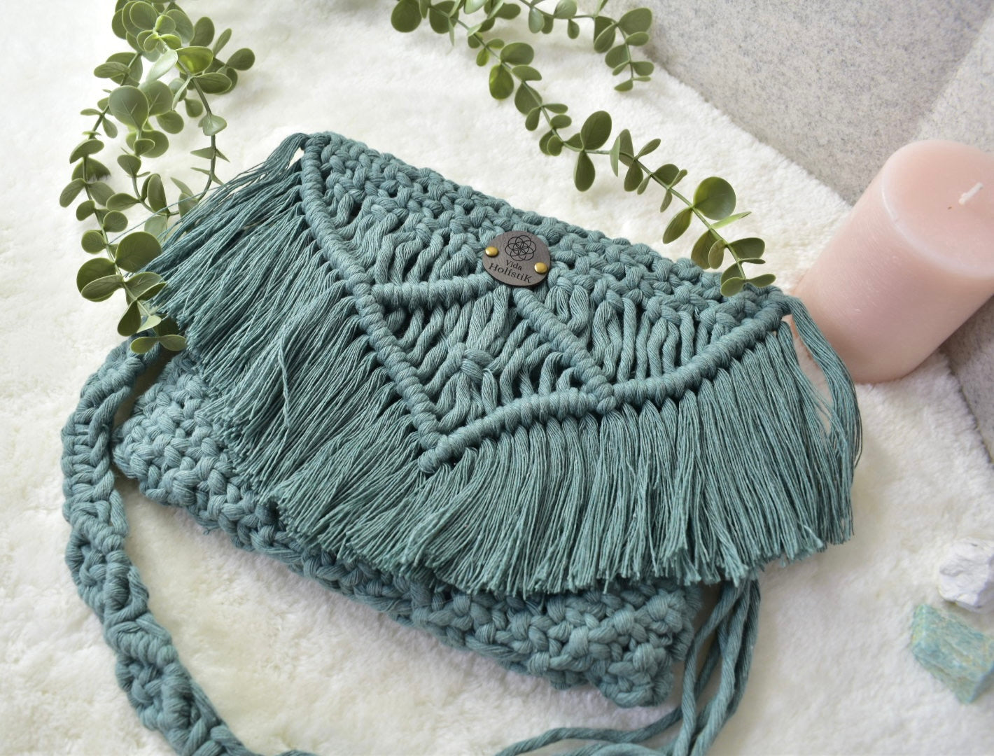 Cartera en Macrame "Esmeralda"