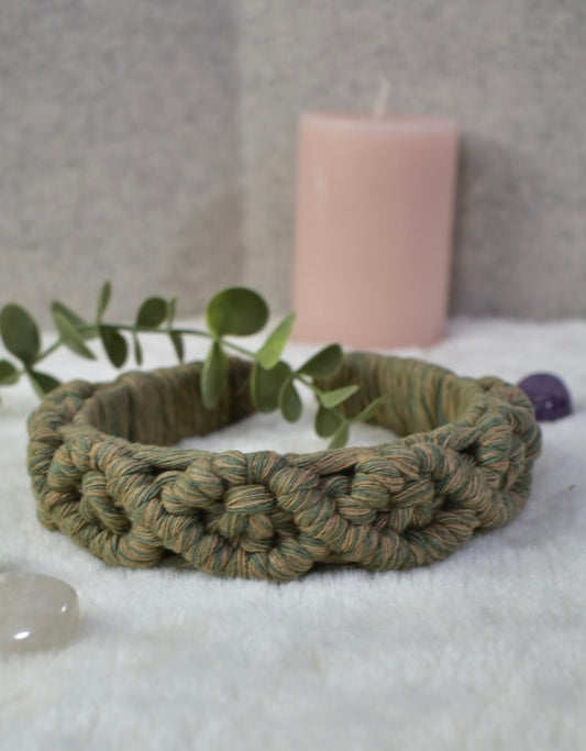 Diademas en Macramé_Verde Bosque
